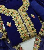 Embroidered Unstitched Dress Material