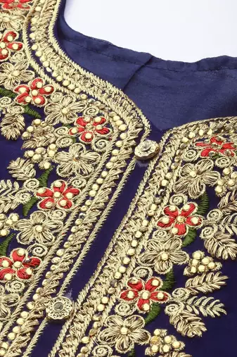 Embroidered Unstitched Dress Material