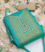Embroidered Unstitched Dress Material