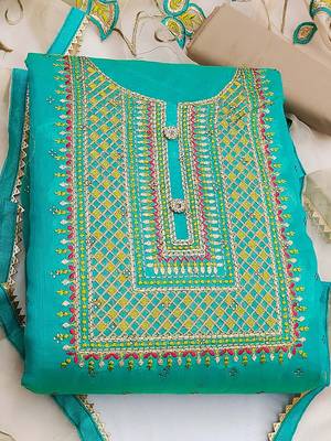 Embroidered Unstitched Dress Material 2