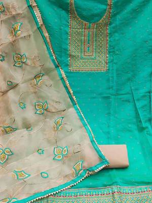Embroidered Unstitched Dress Material 3