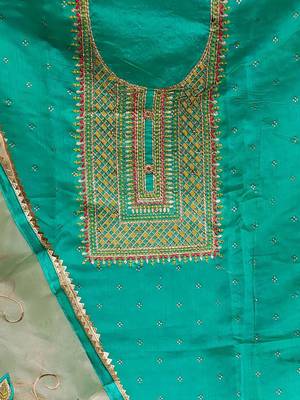 Embroidered Unstitched Dress Material 4