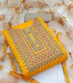 zari embroidered unstitched dress material