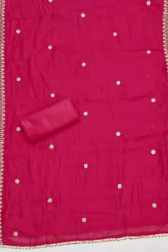 Paisley Embroidered Sequinned Unstitched Dress Material
