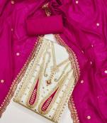 Floral Embroidered Sequinned Unstitched Dress Material