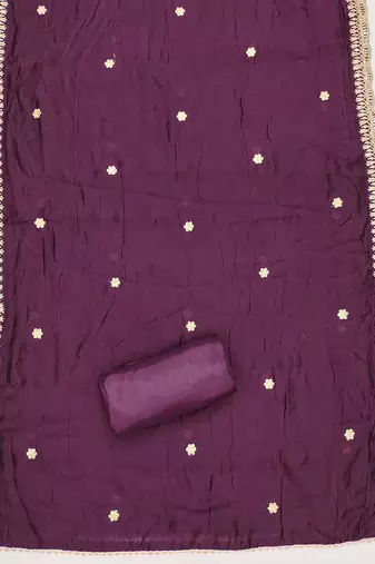 Paisley Embroidered Sequinned Unstitched Dress Material