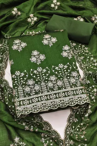 Ethnic Motifs Embroidered Unstitched Dress Material