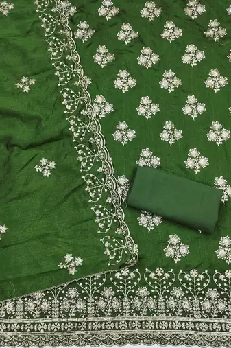 Ethnic Motifs Embroidered Unstitched Dress Material