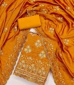 Ethnic Motifs Embroidered Unstitched Dress Material