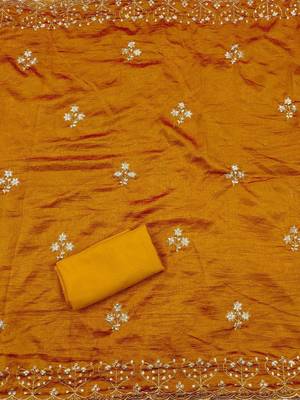 Ethnic Motifs Embroidered Unstitched Dress Material 4
