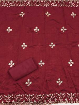 Embroidered Unstitched Dress Material 4