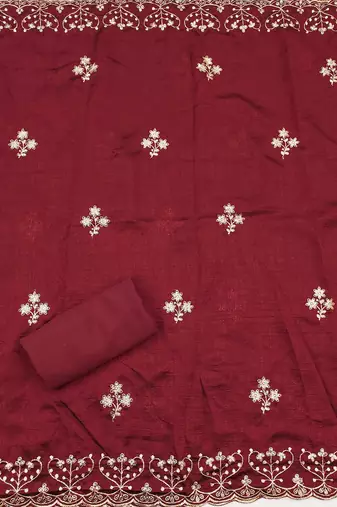 Embroidered Unstitched Dress Material