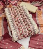 Printed Organza Unstitched Dress Material