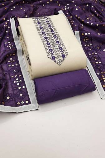 embroidered unstitched dress material