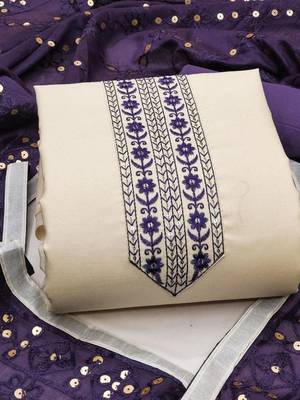 Embroidered Unstitched Dress Material 2