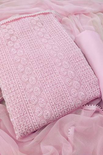 embroidered unstitched dress material