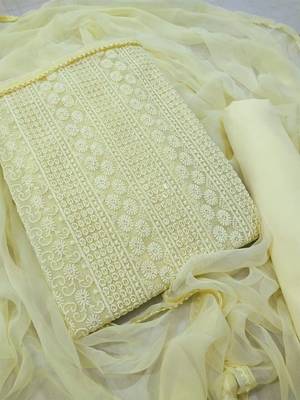 Embroidered Unstitched Dress Material 1