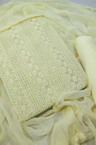Embroidered Unstitched Dress Material