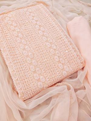 Embroidered Unstitched Dress Material 1