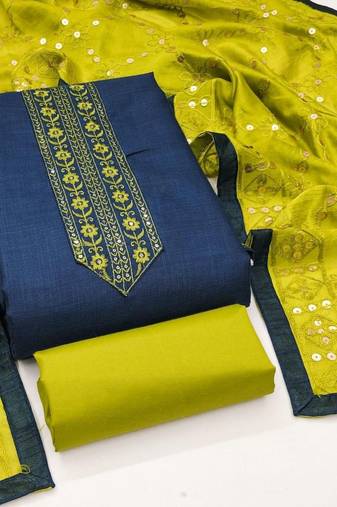 embroidered unstitched dress material