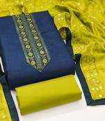 Embroidered Unstitched Dress Material