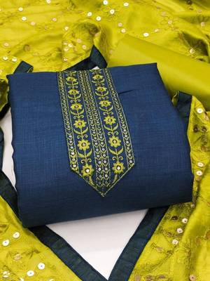 Embroidered Unstitched Dress Material 2