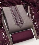 Embroidered Pure Cotton Unstitched Dress Material