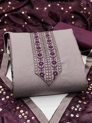 Embroidered Pure Cotton Unstitched Dress Material 2