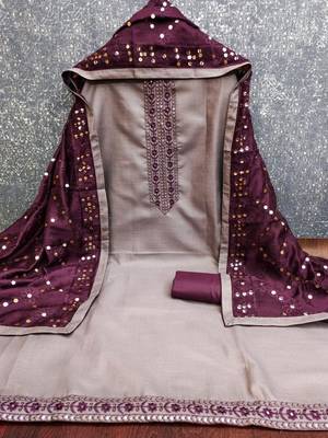 Embroidered Pure Cotton Unstitched Dress Material 3