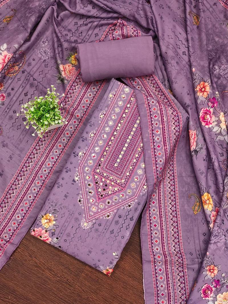 Printed Unstitched Dress Material
