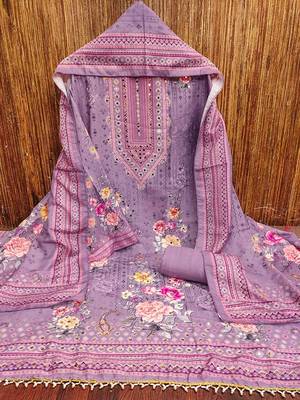 Printed Unstitched Dress Material 2