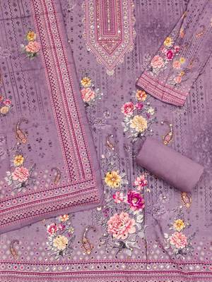 Printed Unstitched Dress Material 3