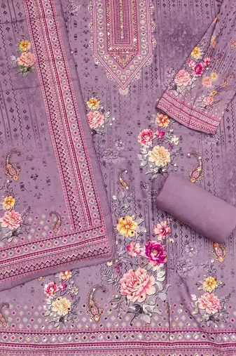 Printed Unstitched Dress Material