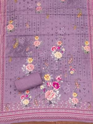 Printed Unstitched Dress Material 4