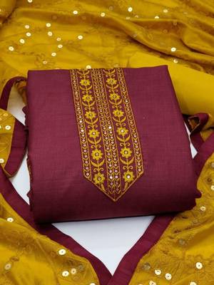 Embroidered Unstitched Dress Material 2