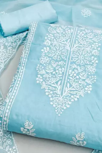 Ethnic Motifs Embroidered Unstitched Dress Material