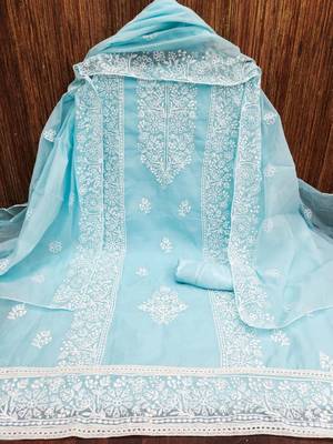 Ethnic Motifs Embroidered Unstitched Dress Material 3