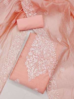 Floral Embroidered Unstitched Dress Material 1