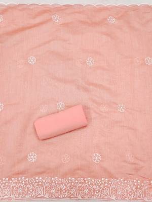 Floral Embroidered Unstitched Dress Material 4