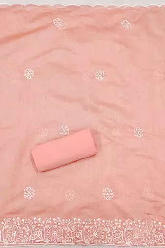 Floral Embroidered Unstitched Dress Material