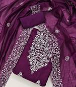 Floral Embroidered Unstitched Dress Material