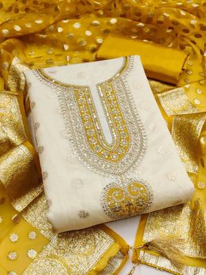Embroidered Unstitched Dress Material 1