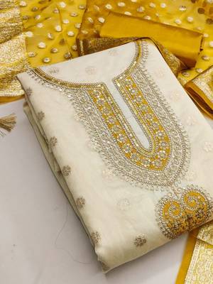 Embroidered Unstitched Dress Material 2