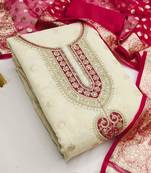 Embroidered Pure Cotton Unstitched Dress Material