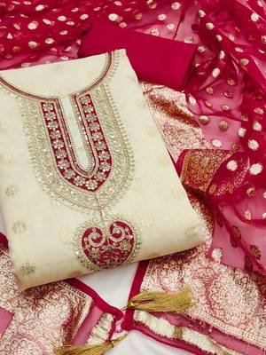 Embroidered Pure Cotton Unstitched Dress Material 2