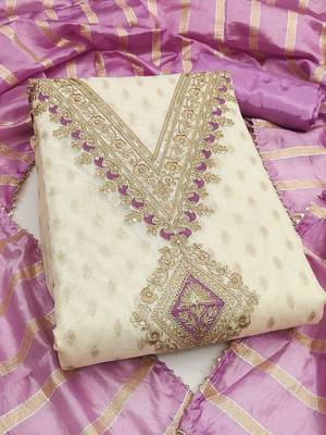 Embroidered Unstitched Dress Material 2