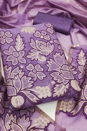 Embroidered Unstitched Dress Material