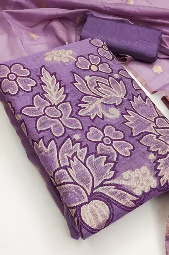 Embroidered Unstitched Dress Material