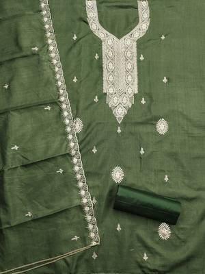 Embroidered Unstitched Dress Material 2
