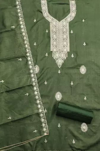 Embroidered Unstitched Dress Material